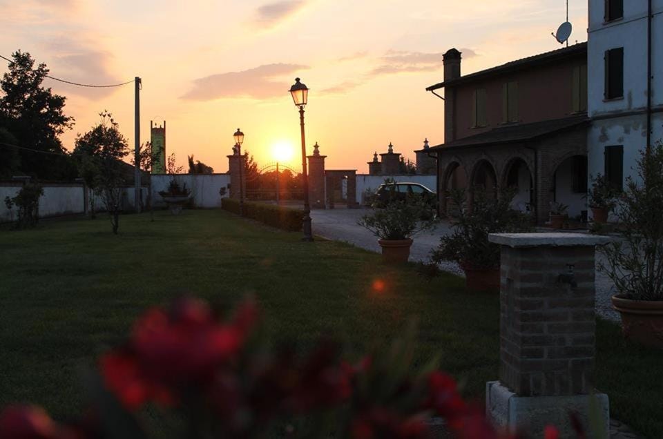 Property building, Garden, Sunset
