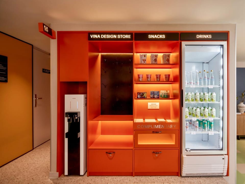 Property building, vending machine