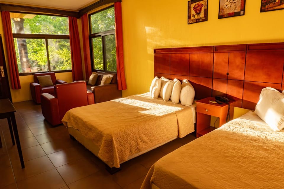 Bed, Seating area, Bedroom