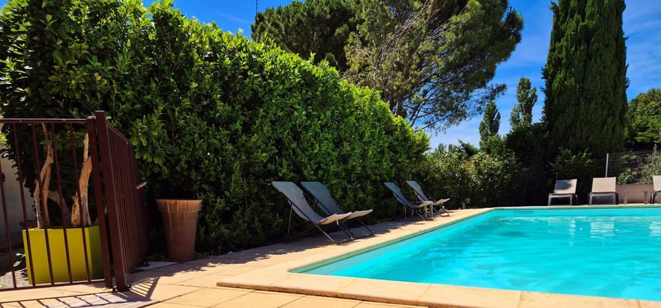 Day, Garden, Swimming pool, sunbed