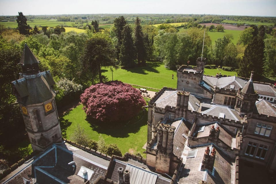 Property building, Natural landscape, Bird's eye view, Garden, Garden view