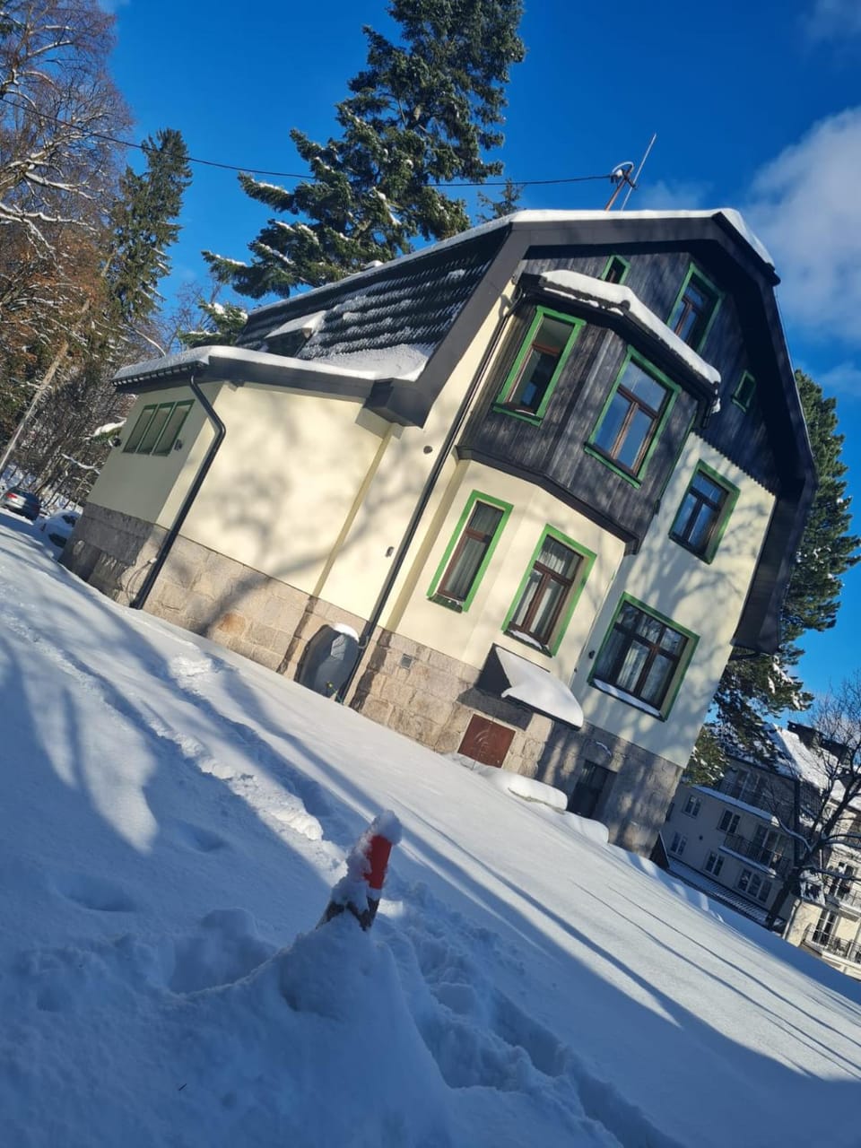 Property building, Day, Neighbourhood, Winter, Street view