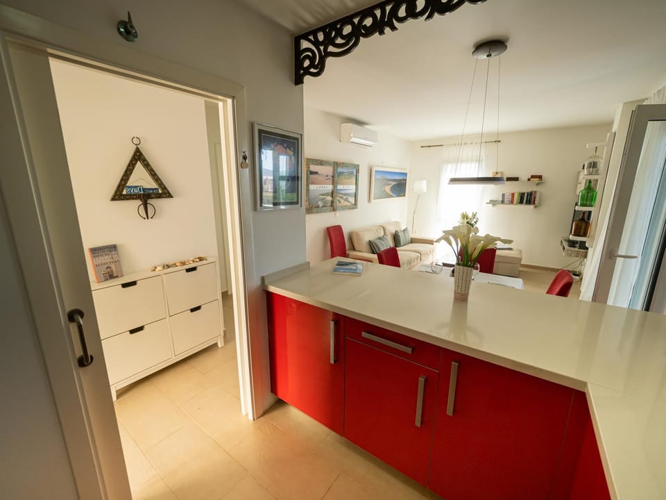 Living room, kitchen