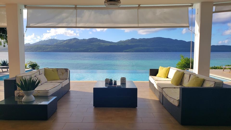 Seating area, Mountain view, Pool view, Sea view, Swimming pool