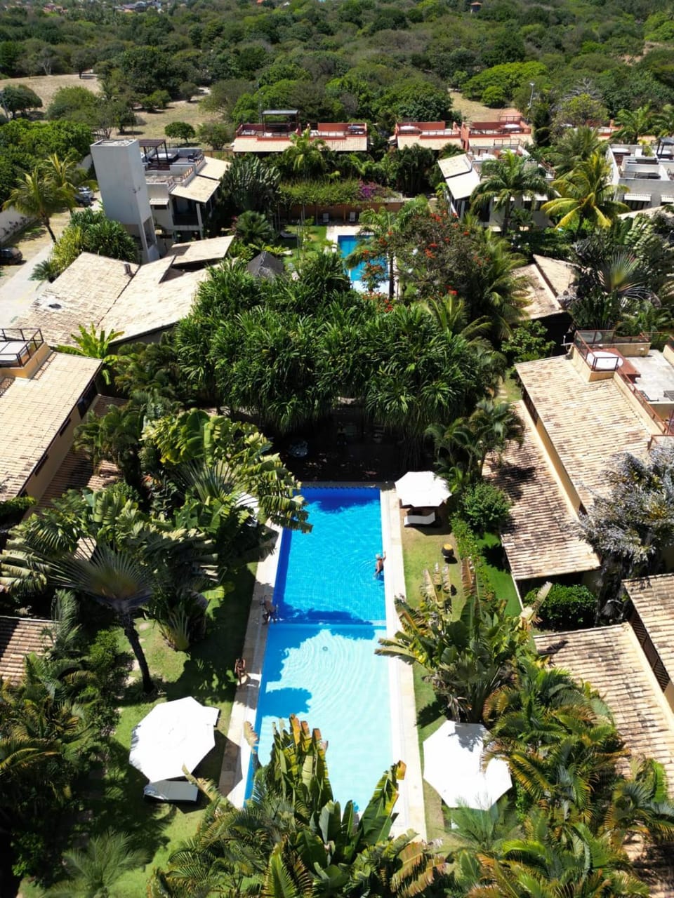 Property building, Day, Natural landscape, Bird's eye view, Pool view, Swimming pool, sunbed