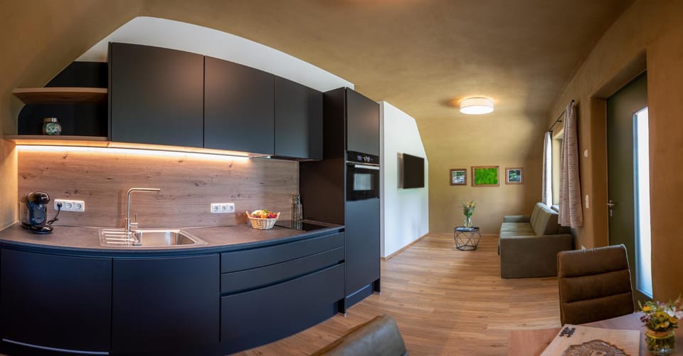 Kitchen or kitchenette, Living room