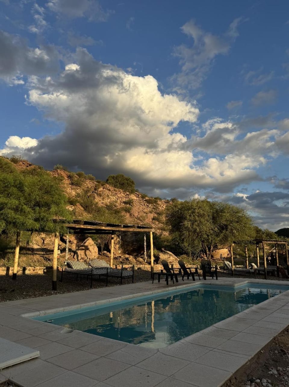 Patio, Mountain view, Swimming pool, Inner courtyard view