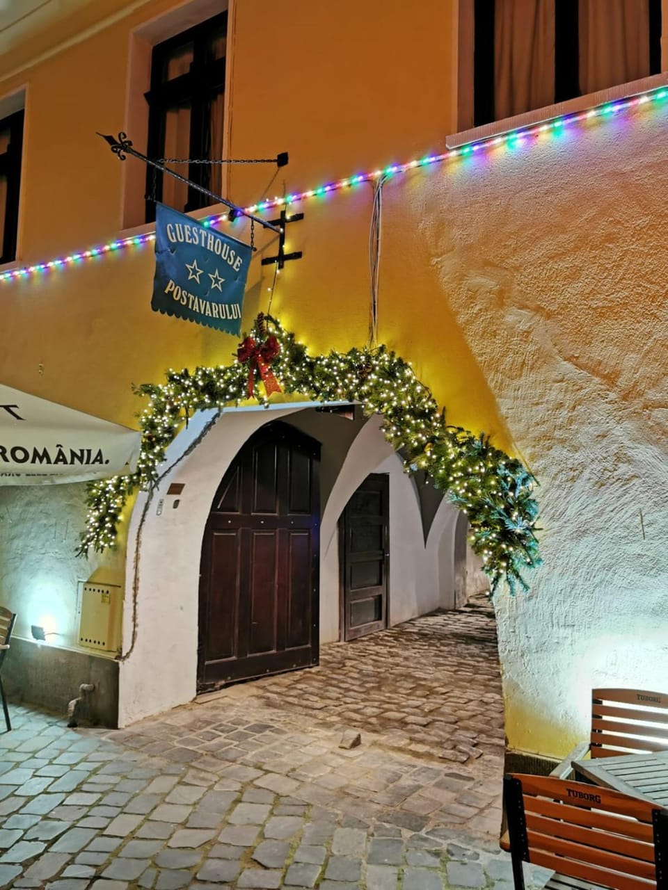 Property building, Night, Street view