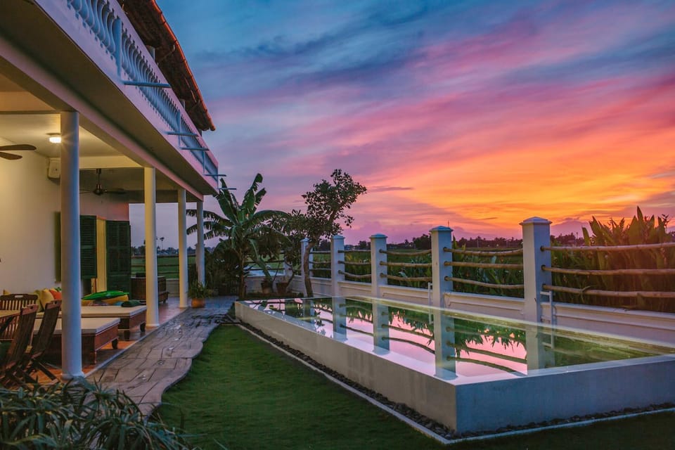 Patio, Garden, View (from property/room), Balcony/Terrace, Pool view, Swimming pool, Sunset, sunbed