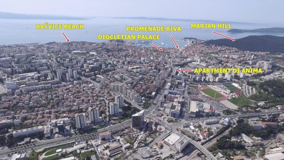 Nearby landmark, Bird's eye view