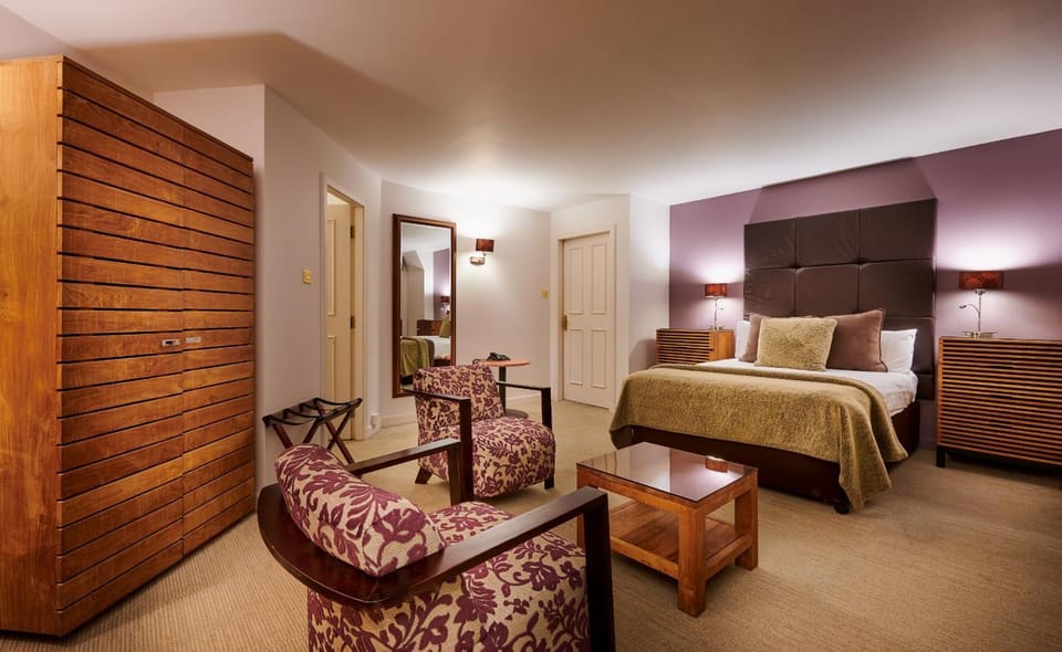 Bed, Living room, Photo of the whole room, Seating area, Bedroom