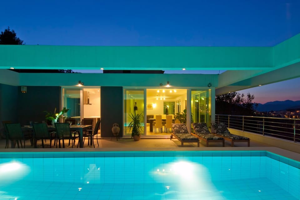 Swimming pool, Sunset