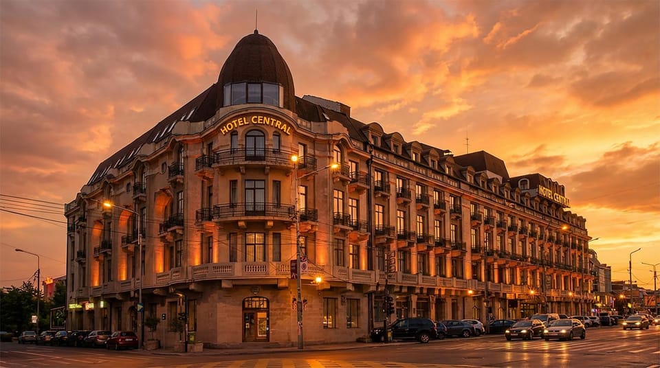 Property building, Facade/entrance, Night, City view, Location, Sunset, Parking