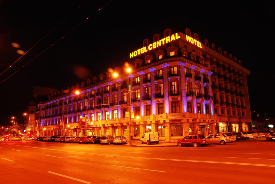 Property building, Facade/entrance, Night, City view, Parking