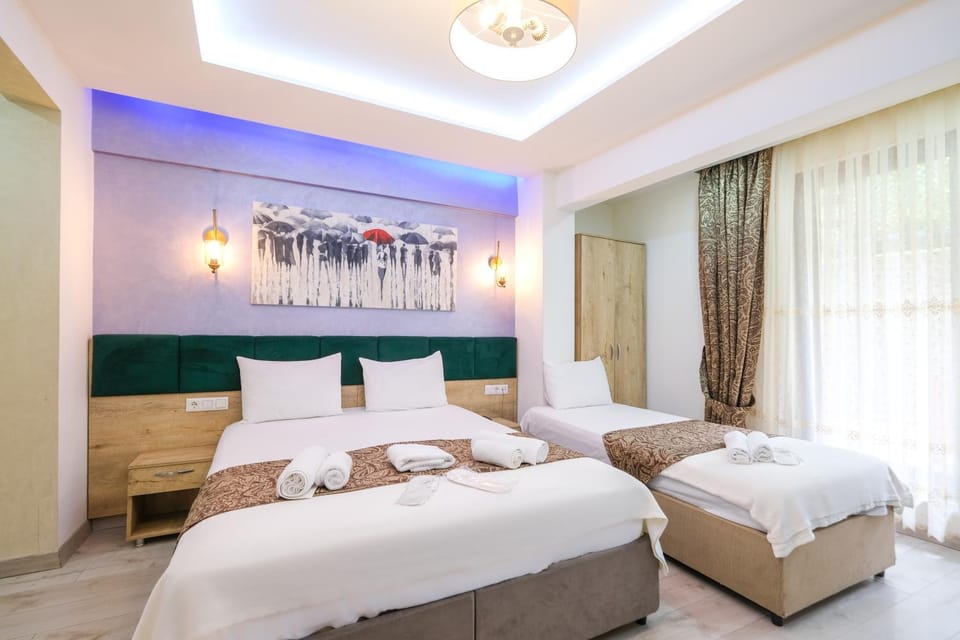 Bed, Photo of the whole room, Bedroom, bunk bed, towels, wardrobe