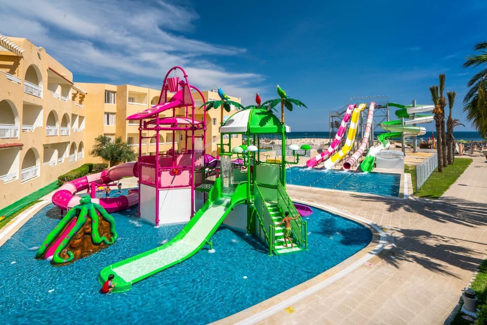 Day, Children play ground, Aqua park, Swimming pool