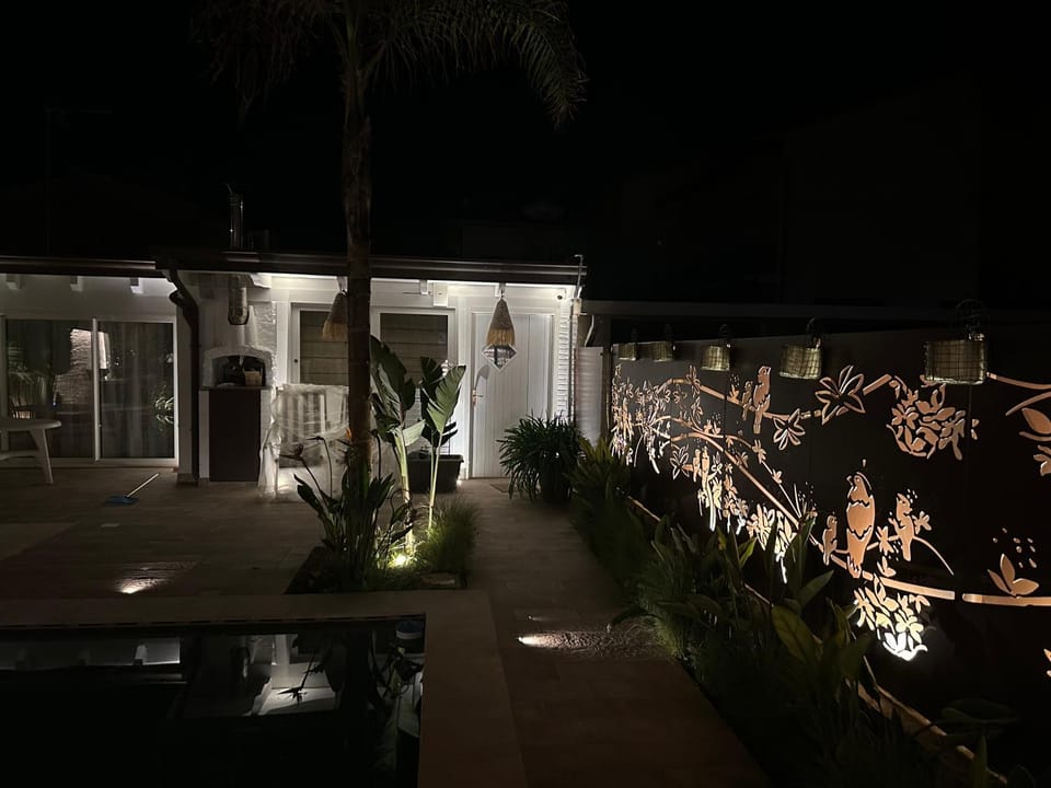 Night, Garden, Garden view, Pool view, Swimming pool