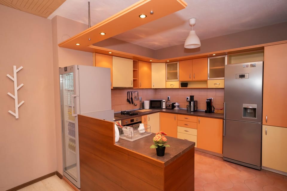 Coffee/tea facilities, Communal kitchen, microwave, minibar, oven, stove
