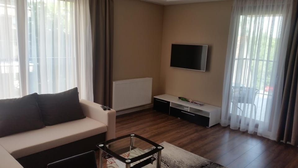 TV and multimedia, Coffee/tea facilities, Kitchen or kitchenette, Living room, Seating area, Dining area