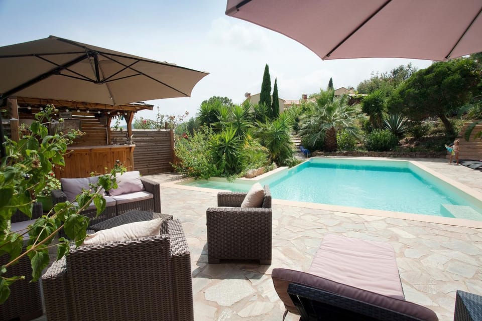 Patio, Living room, Garden view, Pool view, Swimming pool