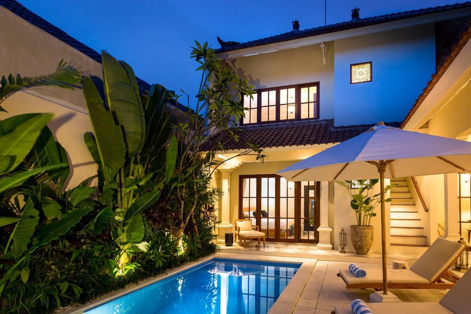 Patio, Night, Swimming pool, Swimming pool
