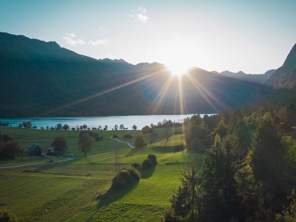 Nearby landmark, Day, Natural landscape, Lake view, Mountain view, Sunset