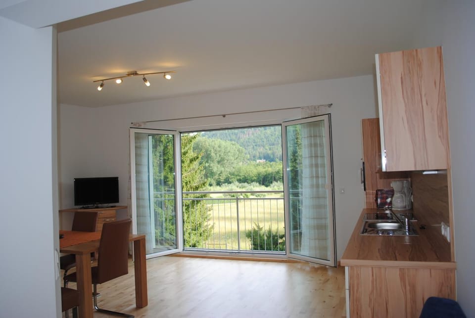 Kitchen or kitchenette, Living room, Dining area