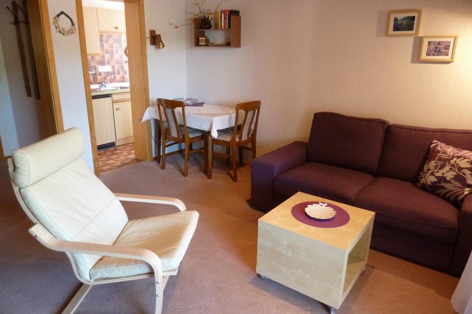 Kitchen or kitchenette, Living room, Seating area