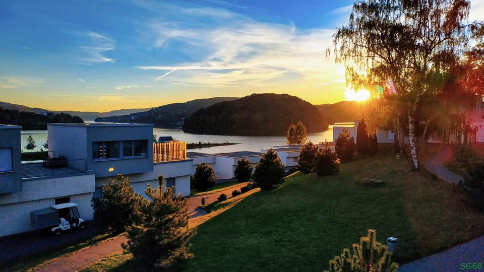 Lake view, Mountain view, Sunset