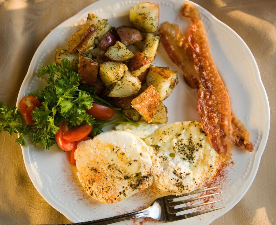 Property building, American breakfast