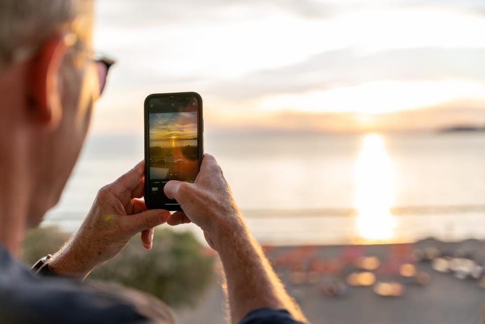 Bird's eye view, View (from property/room), Balcony/Terrace, Sea view, Sunset, Quiet street view