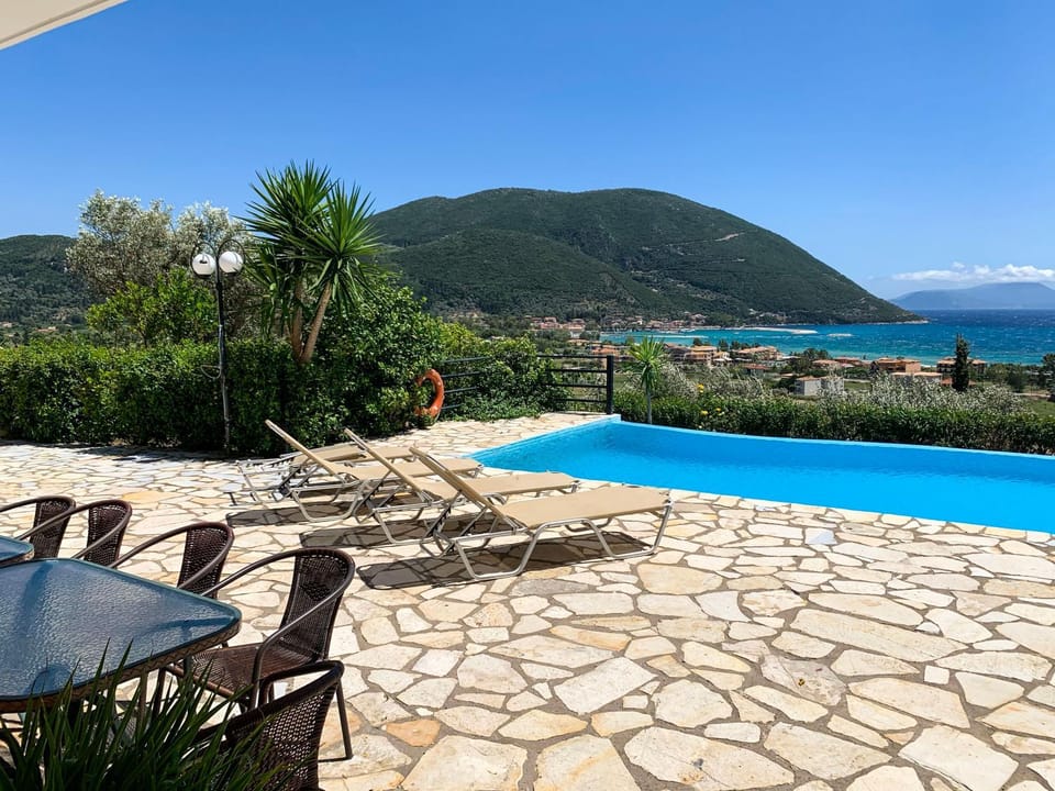 Patio, Natural landscape, Garden, Dining area, Beach, Garden view, Mountain view, Pool view, Sea view, Swimming pool, Swimming pool