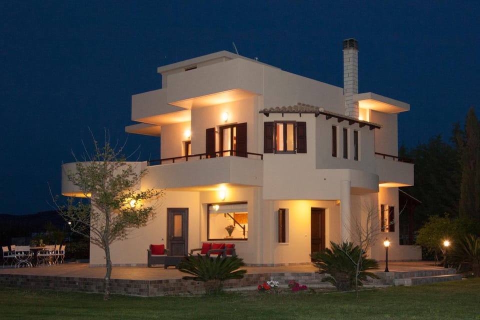 Facade/entrance, Night, Summer, On site, City view, Garden view, Mountain view, Sea view