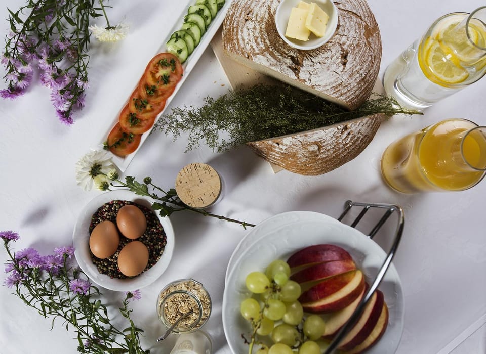 Food close-up, Continental breakfast