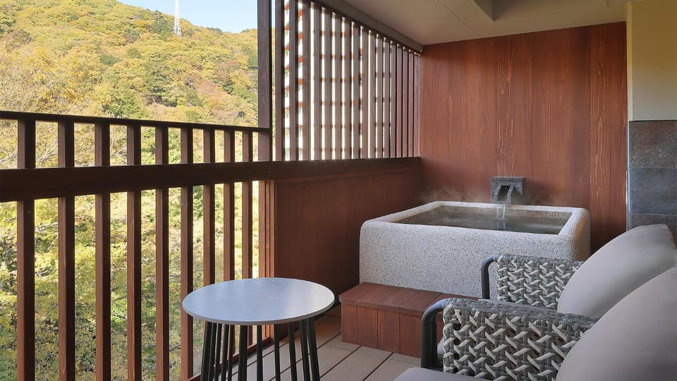 Natural landscape, View (from property/room), Balcony/Terrace, Mountain view, Open Air Bath