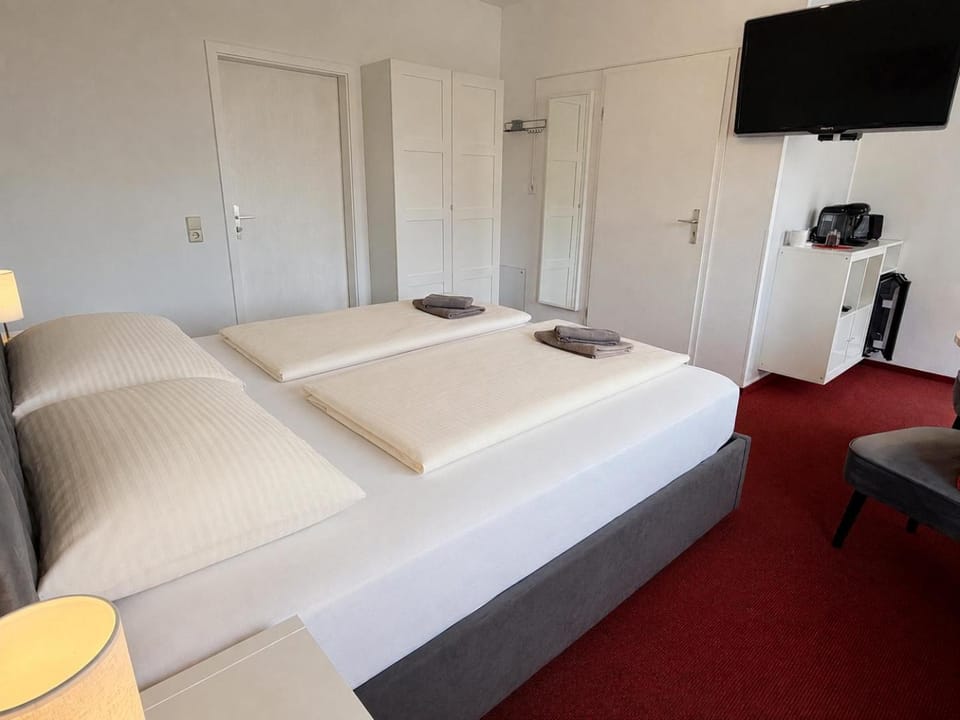 Bed, TV and multimedia, Photo of the whole room, wardrobe