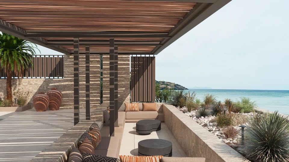 Day, Natural landscape, View (from property/room), Balcony/Terrace, Seating area, Beach, Sea view