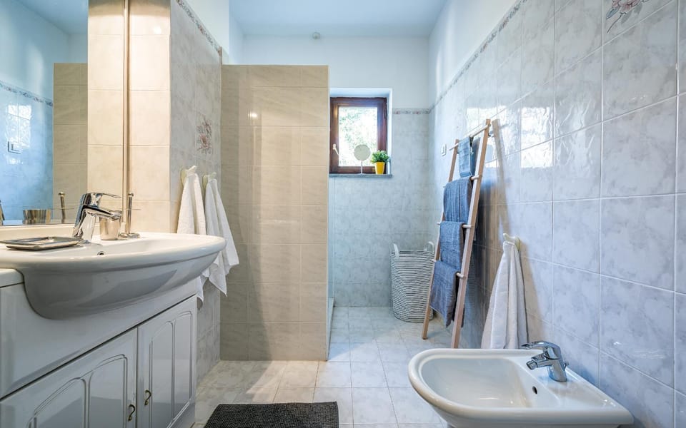 Shower, Toilet, Bathroom, bidet, towels