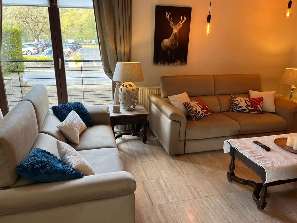 Living room, Seating area, Quiet street view