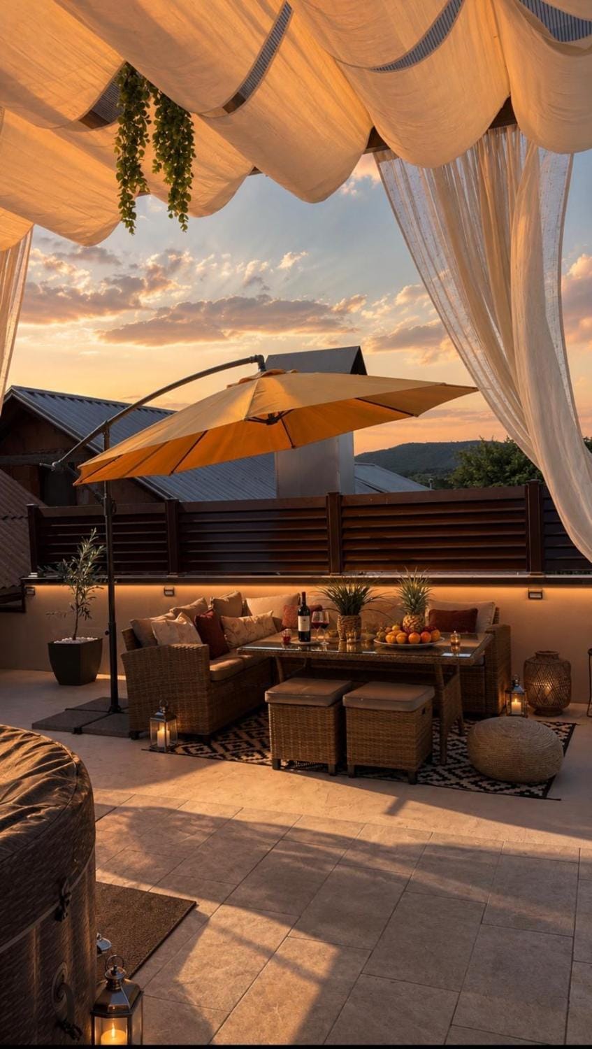 Patio, Natural landscape, View (from property/room), Balcony/Terrace, Seating area, Mountain view