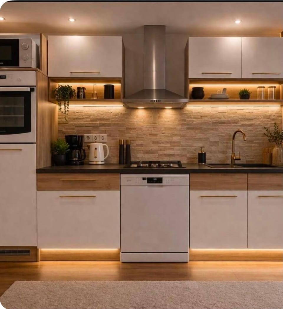 Coffee/tea facilities, Kitchen or kitchenette, dishwasher, oven, toaster