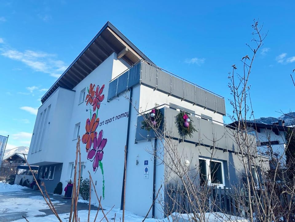 Property building, Day, Property logo or sign, Natural landscape, Winter, View (from property/room), Logo/Certificate/Sign