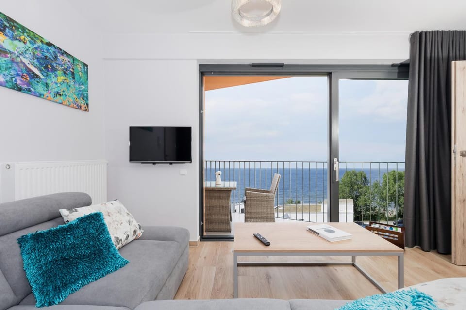 Balcony/Terrace, Living room, Seating area, Sea view