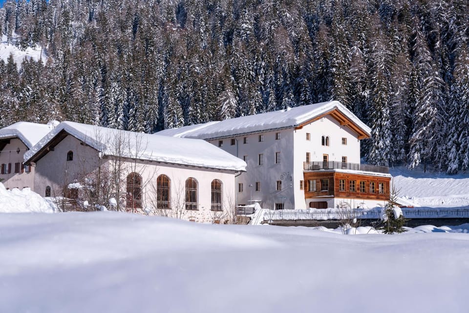 Property building, Natural landscape, Winter, View (from property/room), Mountain view