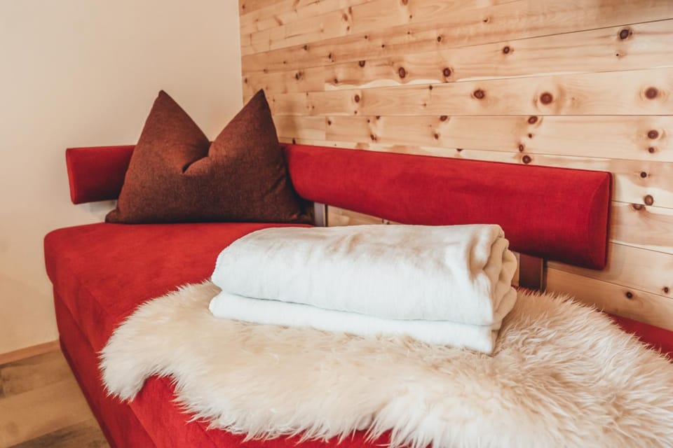 Bed, Living room, Seating area
