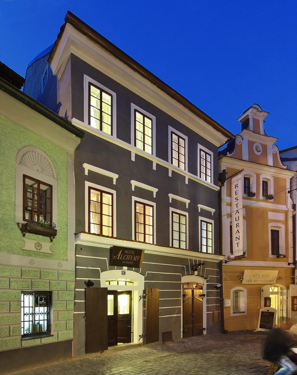 Property building, Night, Street view