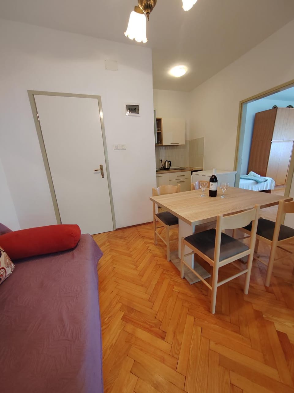 Kitchen or kitchenette, Living room, Dining area