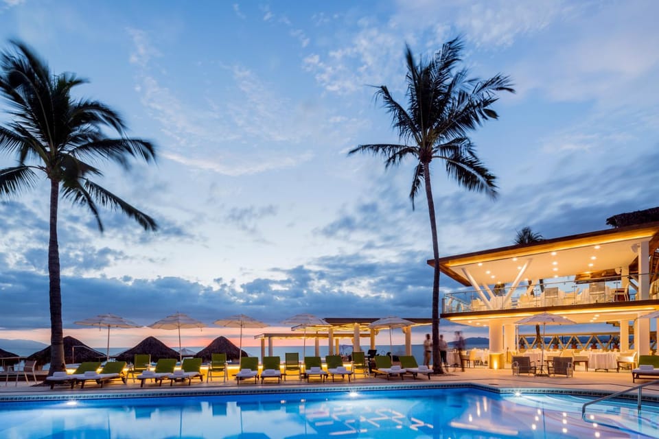 Swimming pool, Sunset