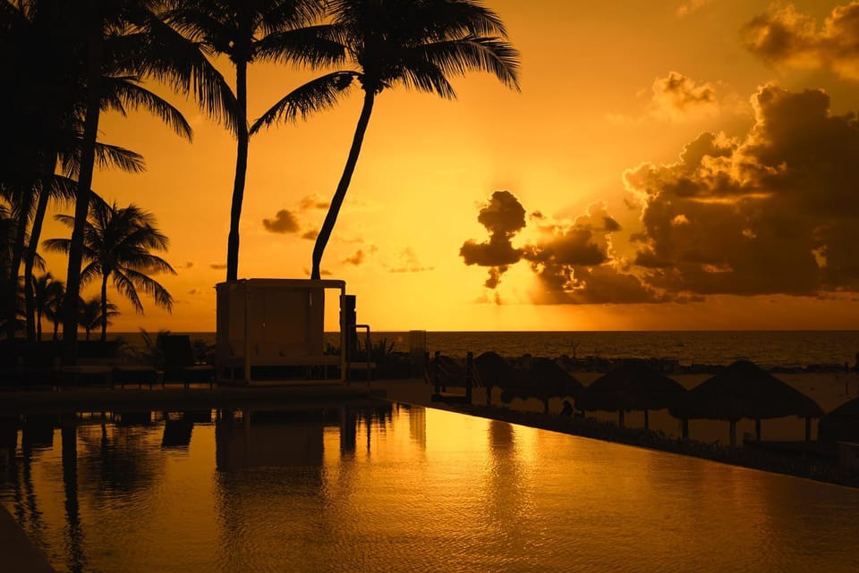 Natural landscape, Sea view, Swimming pool, Sunrise, Sunset