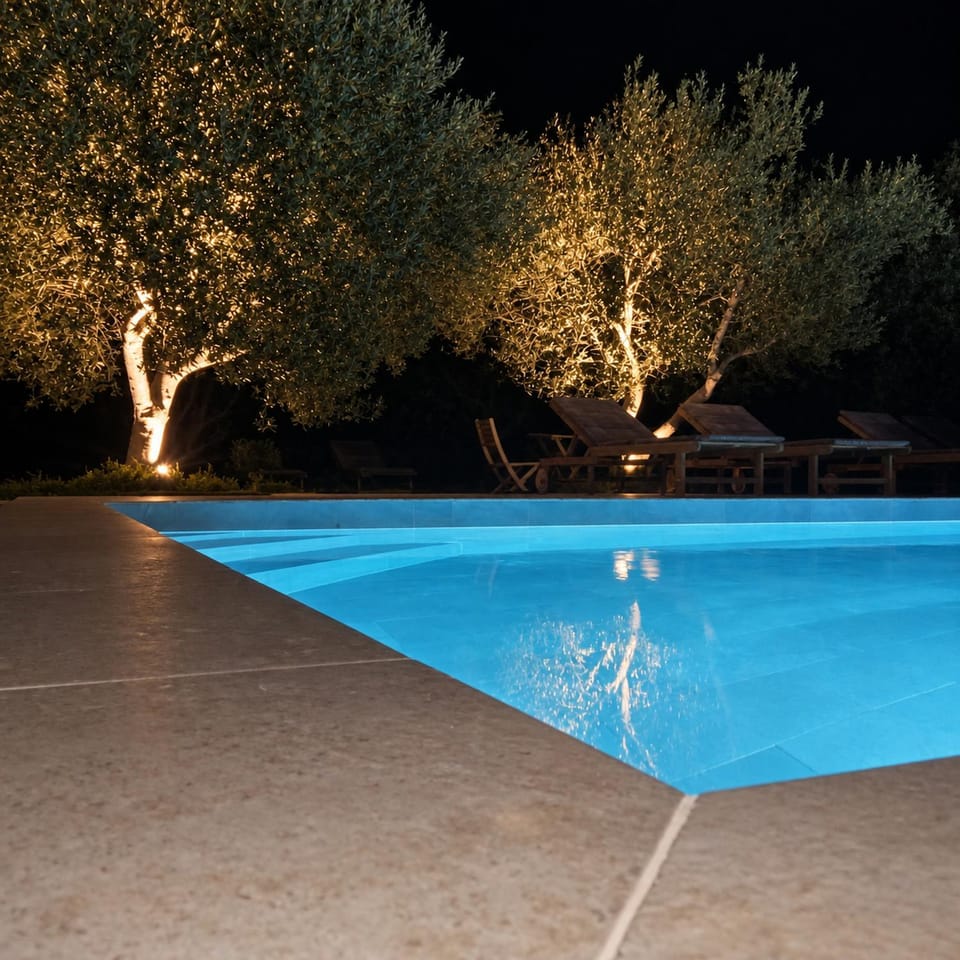 Night, Swimming pool